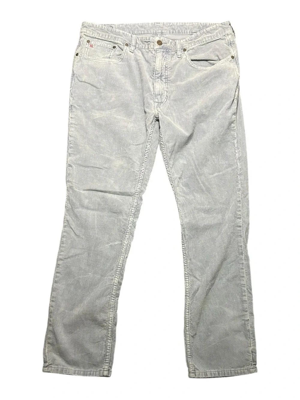 Polo Ralph Lauren Mens 36x30 Varick Slim Straight Corduroy Chino Stretch Blue